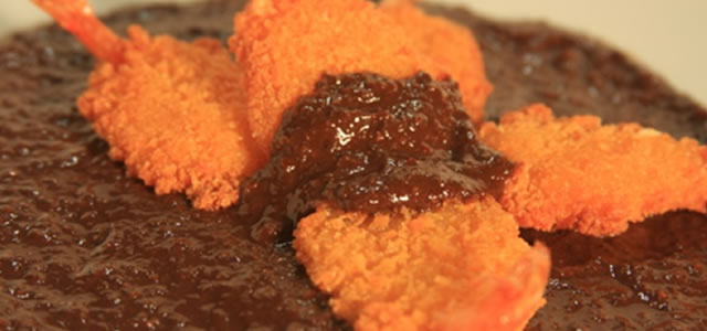 Breaded Shrimps Butter with Mole